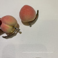 Ins Popular 925 Silver Needle Fruit Pink Peach Earrings Copper Cute Korean Earings Peach Studs For Women